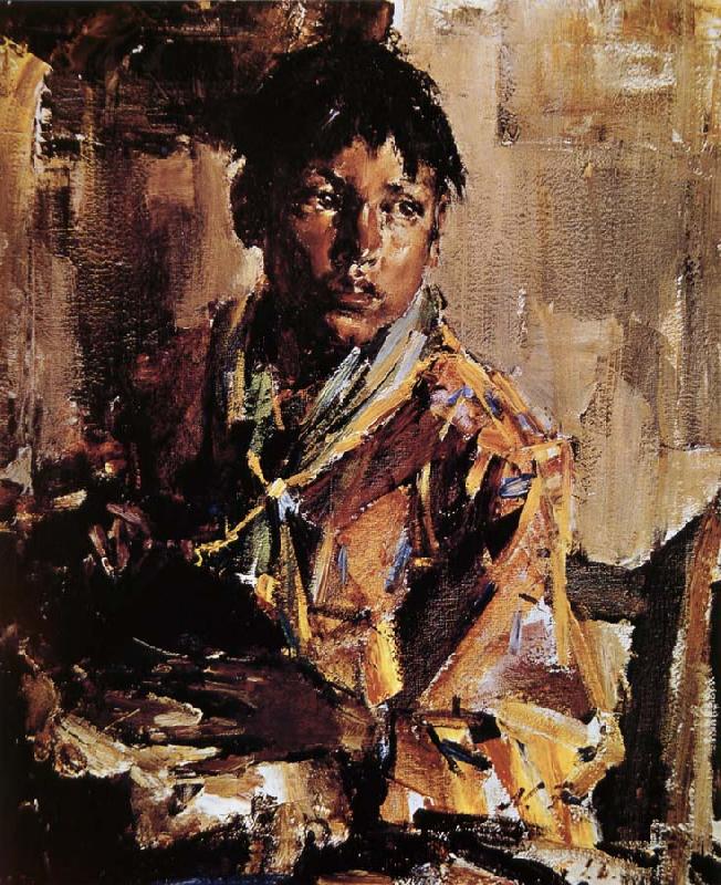 Nikolay Fechin The Indian boy holding the kettle